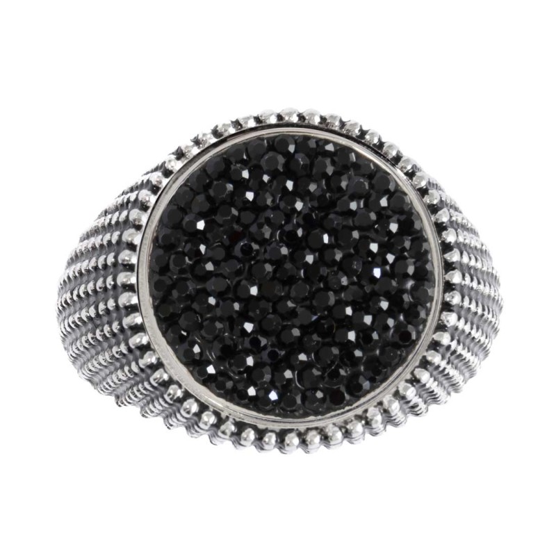 PIASTRTINA TONDA CON CRISTALLI