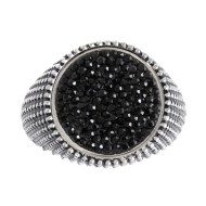 Piastrina tonda con cristalli changy Piastrina tonda con cristalli changy