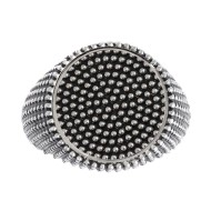 S.STEEL ROUND PLATE WITH DOTS TEXTURE Polished s.steel round plate 16,20 mm diameter, 1,50 mm thickness with mat black oil dots S.STEEL ROUND PLATE WITH DOTS TEXTURE Polished s.steel round plate 16,20 mm diameter, 1,50 mm thickness with mat black oil dots