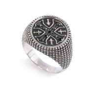 Piastrina tonda croce gotica changy Piastrina tonda croce gotica changy