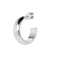 Orecchino a lobo a cerchietto 1,5cm con chiusura perla