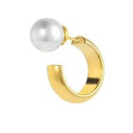 Orecchino a lobo a cerchietto 1,5cm con chiusura perla