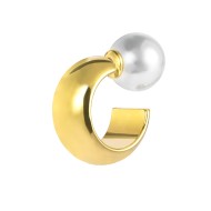 Orecchino a lobo a cerchietto 1,8cm con chiusura perla