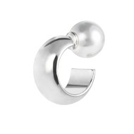 Orecchino a lobo a cerchietto 1,8cm con chiusura perla Orecchino a lobo a cerchietto 1,8cm con chiusura perla