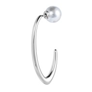 Orecchino a lobo ovale con chiusura perla