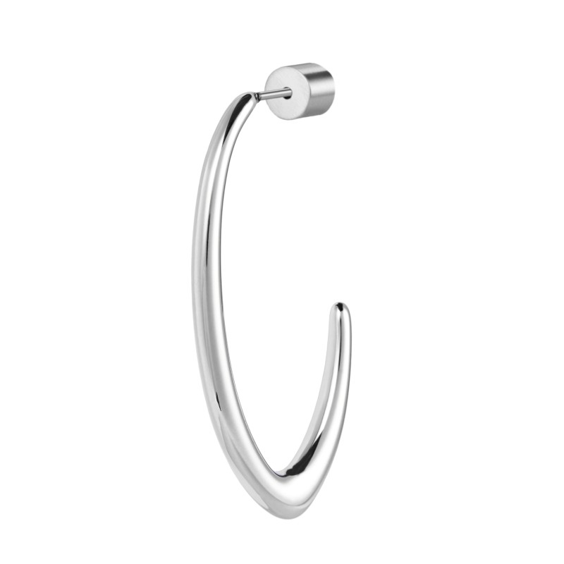 Orecchino a lobo ovale con chiusura perla