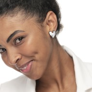 Orecchino a lobo cuore irregolare 2,1cm