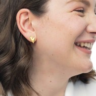 Orecchino a lobo cuore irregolare 1,1cm Orecchino a lobo cuore irregolare 1,1cm