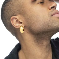 Orecchino a lobo bottone ovale 2,8cm