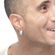 Orecchino a lobo bottone ovale 1,6cm