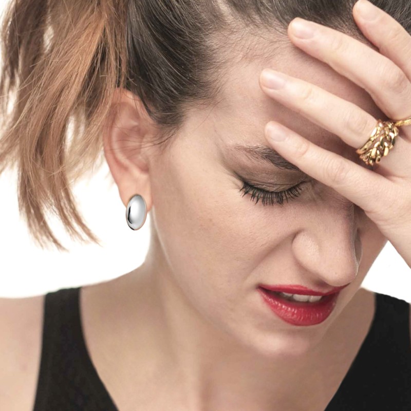 OR ACC MONO A LOBO A BOTTONE OVALE 1,6X1,2CM