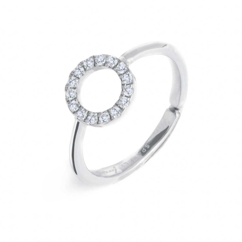 Anello cerchio con zirconi bianchi Anello cerchio con zirconi bianchi