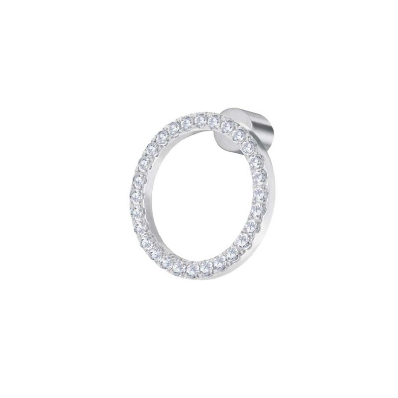S.S. SINGLE EARRING ROUND ELEMENT 14,30MM S.steel single earring by CNC with round element 14,30 mm diameter with round white cz S.S. SINGLE EARRING ROUND ELEMENT 14,30MM S.steel single earring by CNC with round element 14,30 mm diameter with round white cz