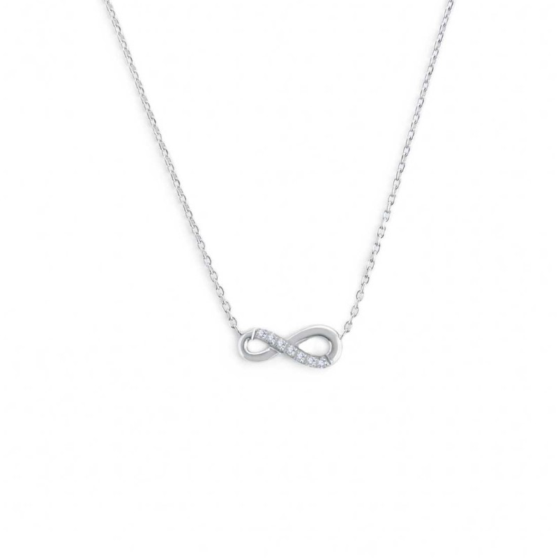 Collana infinito con zirconi bianchi Collana infinito con zirconi bianchi
