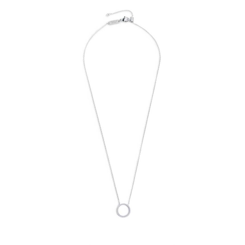 Collana cerchio 1,4cm con zirconi bianchi Collana cerchio 1,4cm con zirconi bianchi