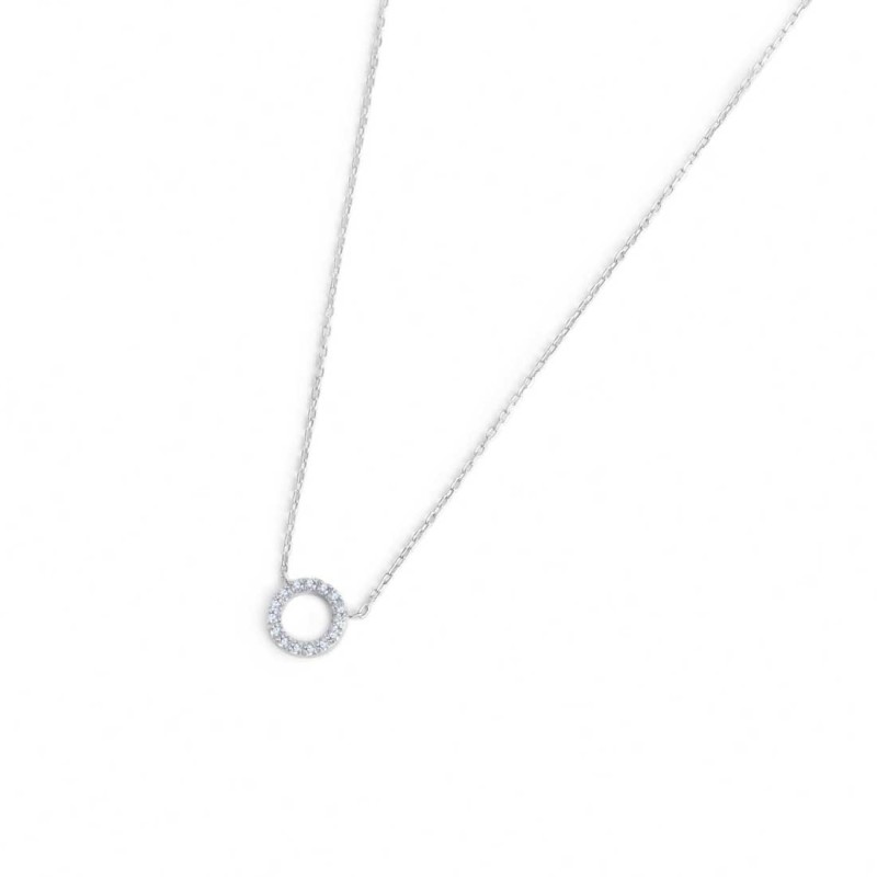 S.STEEL NECKLACE WITH ROUND ELEMENT D8,50MM S.steel necklace with cutting cross chain, 1 mm width, 0,26 mm thickness. On the cen