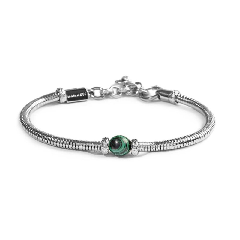 Bracciale catena snake con sfera centrale Bracciale catena snake con sfera centrale