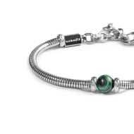 Bracciale catena snake con sfera centrale Bracciale catena snake con sfera centrale