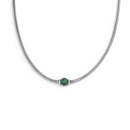Collana catena snake con sfera centrale Collana catena snake con sfera centrale