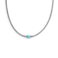 Collana catena snake con sfera centrale