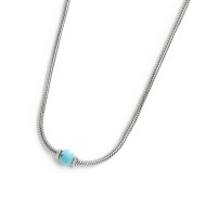 Collana catena snake con sfera centrale