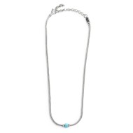 Collana catena snake con sfera centrale