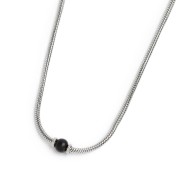 Collana catena snake con sfera centrale Collana catena snake con sfera centrale
