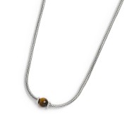 Collana catena snake con sfera centrale