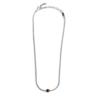 Collana catena snake con sfera centrale