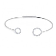 Bracciale rigido cerchi con zirconi bianchi Bracciale rigido cerchi con zirconi bianchi