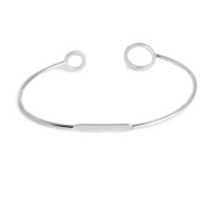 Bracciale rigido cerchi con zirconi bianchi Bracciale rigido cerchi con zirconi bianchi