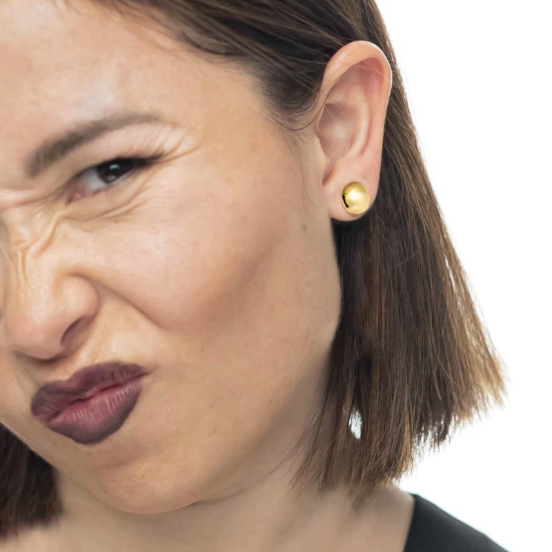 Orecchino a lobo bottone 1,2cm