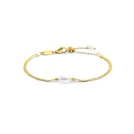 Bracciale tennis e bracciale con perla Bracciale tennis e bracciale con perla