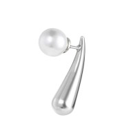 Orecchino a lobo goccia 2,2 cm con chiusura perla Orecchino a lobo goccia 2,2 cm con chiusura perla