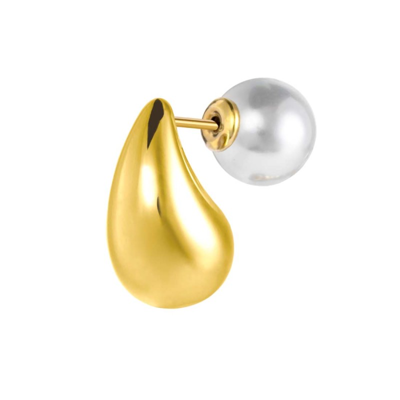 OR ACC MONO A GOCCIA L 1,8CM CON CHIUSURA PERLA