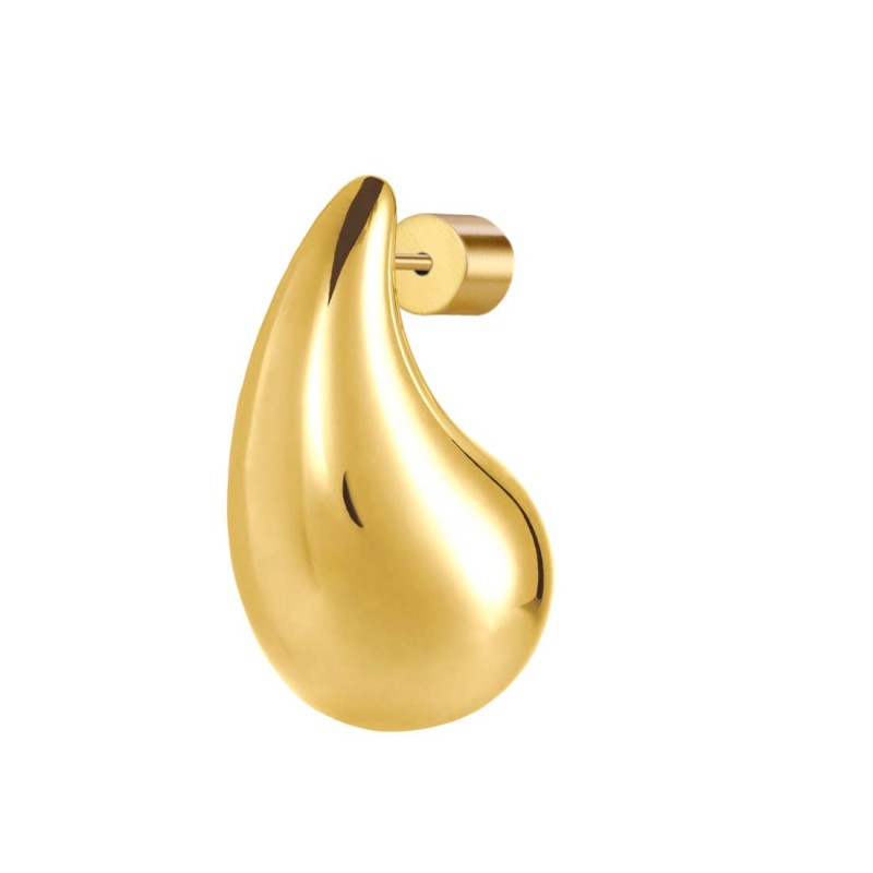 Orecchino a lobo goccia 2,6 cm con chiusura perla