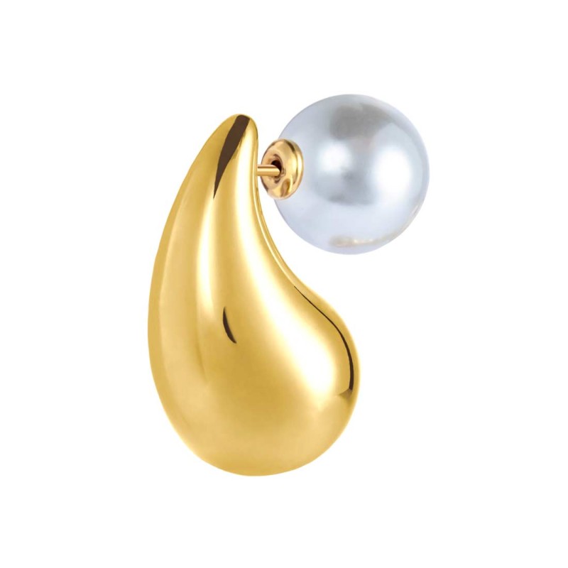 OR ACC MONO A GOCCIA L 2,6CM CON CHIUSURA PERLA