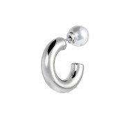 Orecchino a lobo a cerchietto 1,9cm con chiusura perla