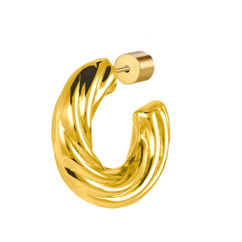 OR ACC MONO CERCHIO APERTO CON TEXTURE CON CHIUSURA PERLA