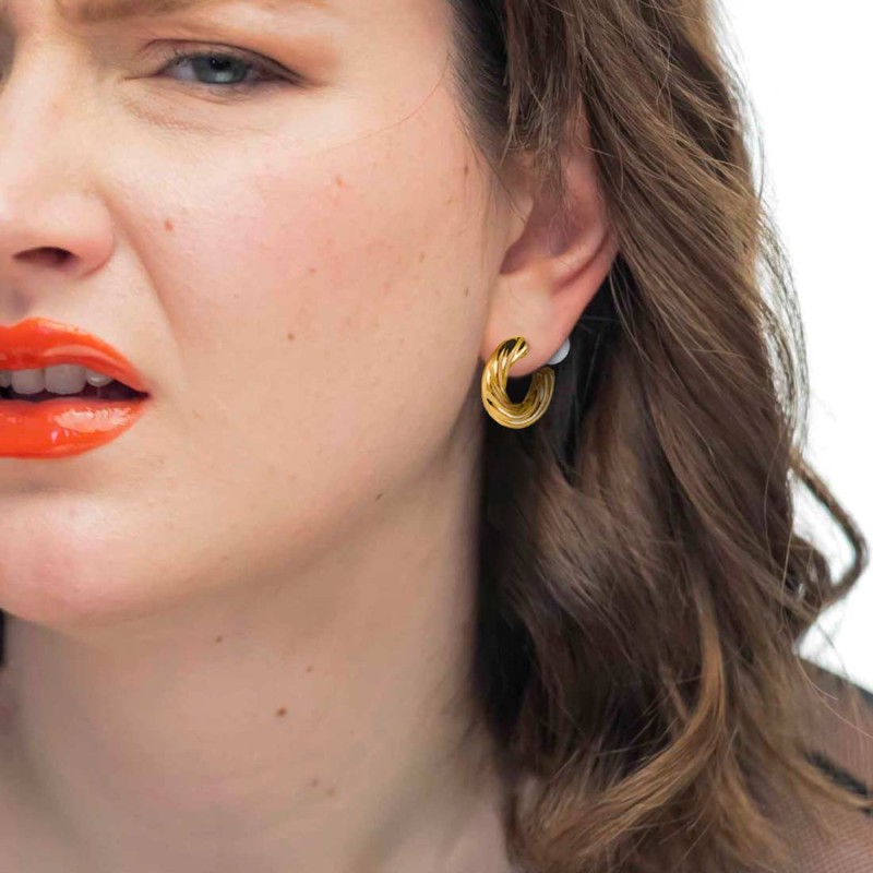 OR ACC MONO CERCHIO APERTO CON TEXTURE CON CHIUSURA PERLA