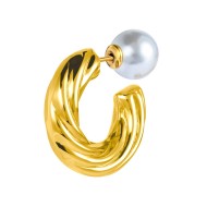 OR ACC MONO CERCHIO APERTO CON TEXTURE CON CHIUSURA PERLA