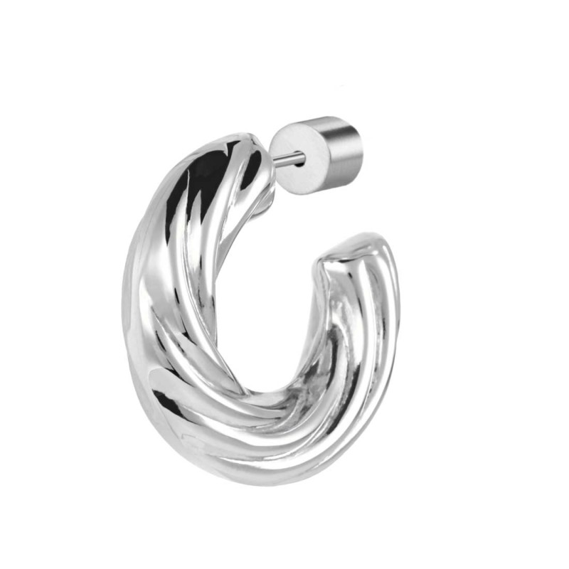 OR ACC MONO CERCHIO APERTO CON TEXTURE CON CHIUSURA PERLA