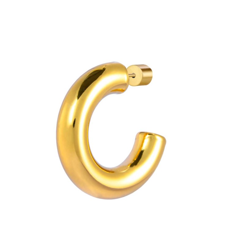 Orecchino a lobo a cerchietto 2,9cm con chiusura perla Orecchino a lobo a cerchietto 2,9cm con chiusura perla