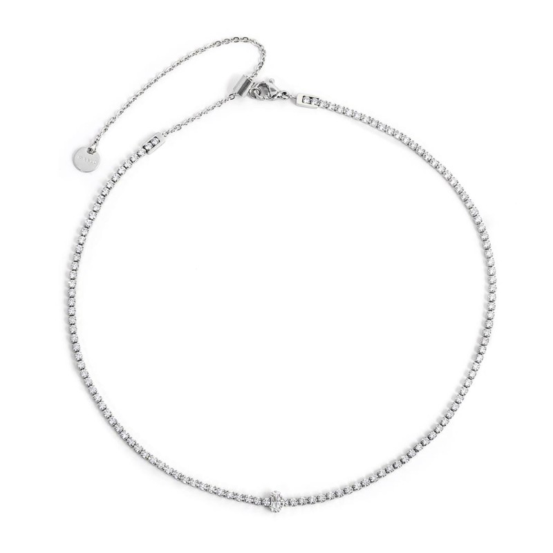 COLLANA CATENA TENNIS BIANCO