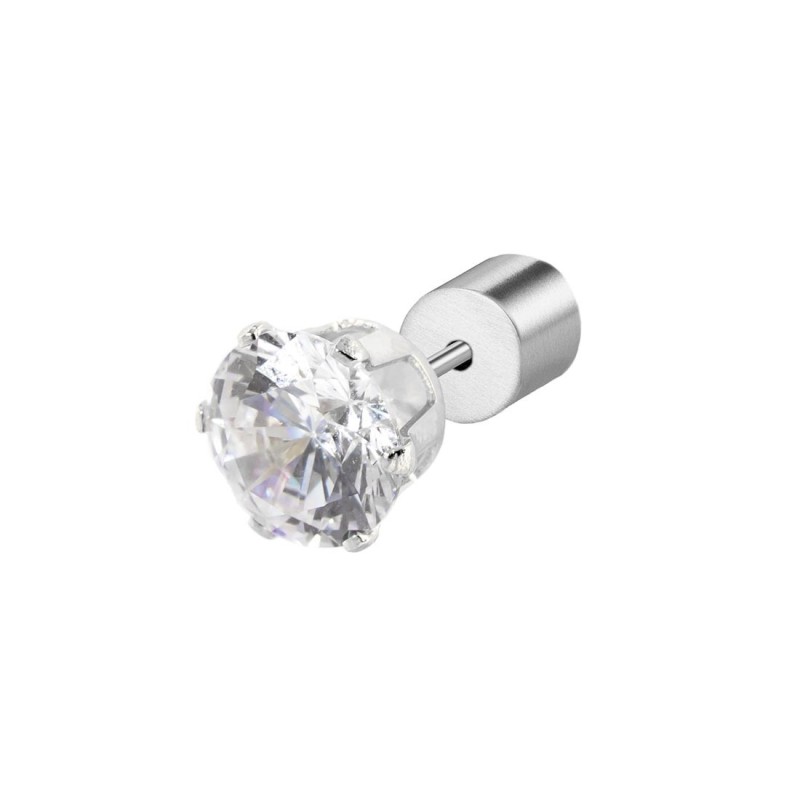 Boccadamo Orecchini A Lobo Con Zirconi E Cristallo Montana – Bronzo Rodiato, Diametro 1,5 Cm, Bigiotteria Donna
