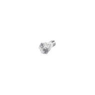Orecchino a lobo con zircone 7mm Orecchino a lobo con zircone 7mm