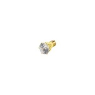 Orecchino a lobo con zircone 7mm Orecchino a lobo con zircone 7mm
