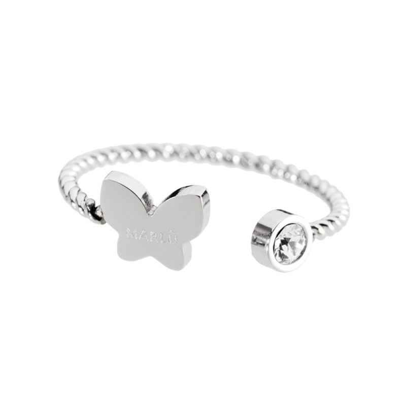 ANELLO DA FALANGINA TG 6 CON FARFALLA E CRISTALLO BIANCO ANELLO DA FALANGINA TG 6 CON FARFALLA E CRISTALLO BIANCO