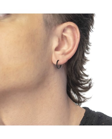 Orecchino a cerchio 1,7 cm trama diamantata