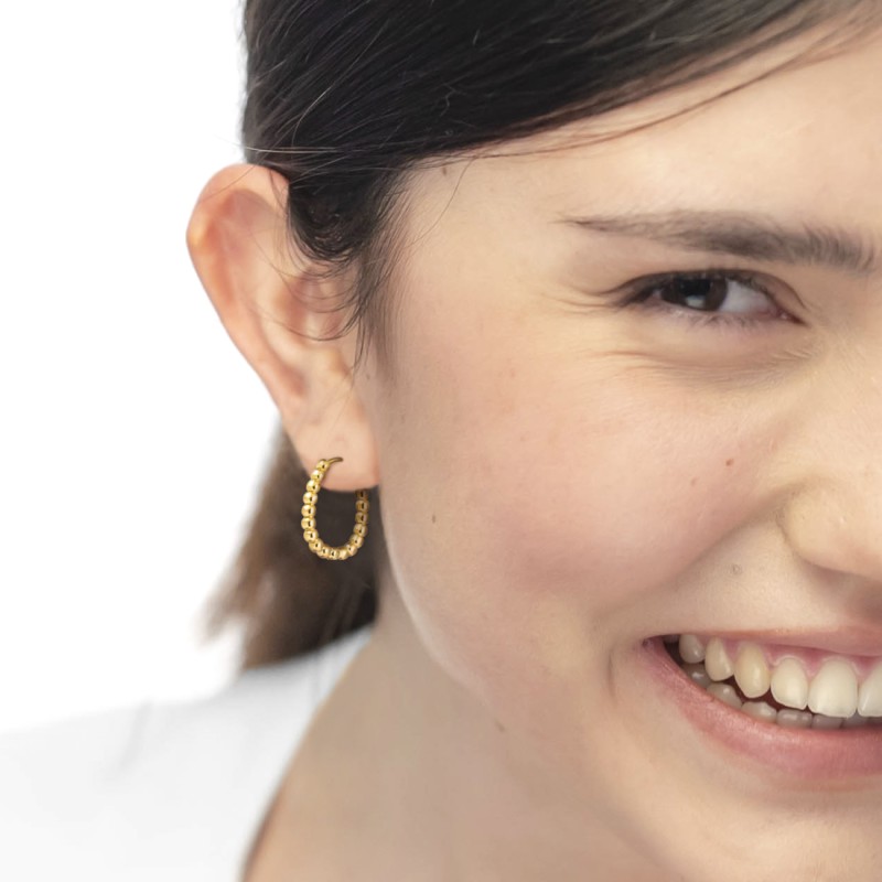 OR ACC MONO OVALE 1,9 X 1,5CM TRAMA CON SFERE